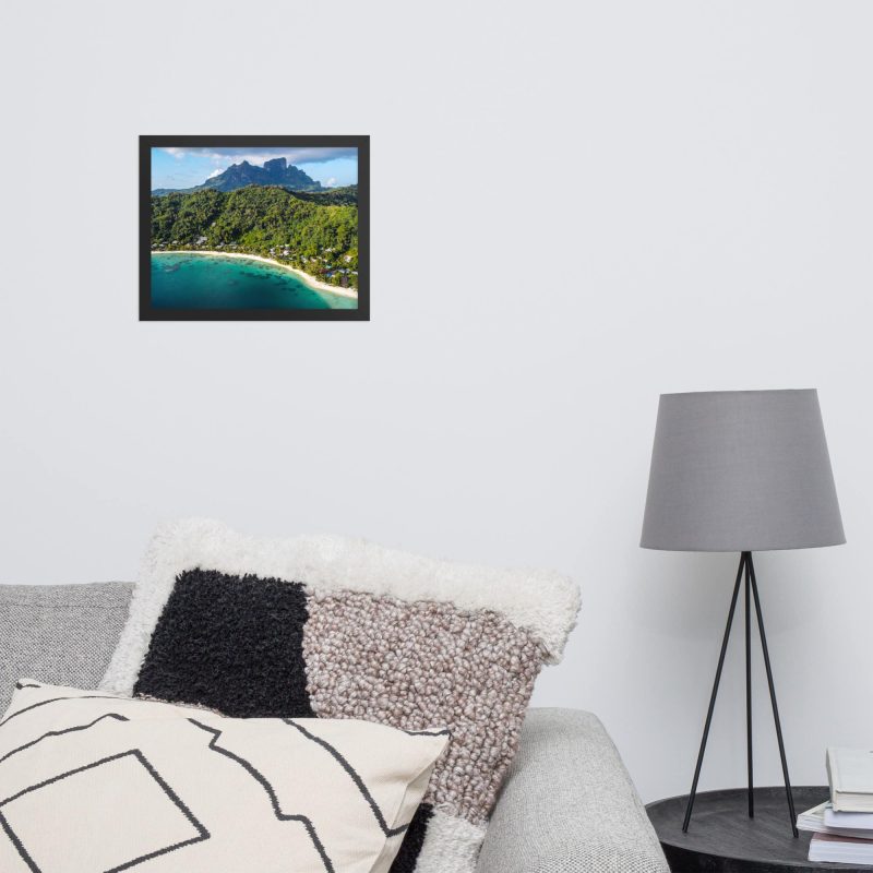 Poster premium encadré Souvenir de bora bora