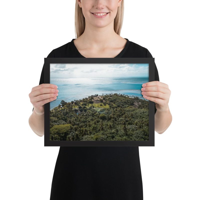 Poster premium encadré souvenir du Marae a Raiatea