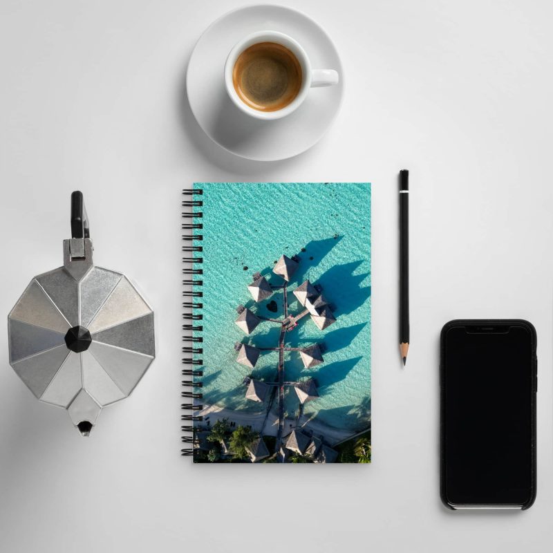 Carnet à spirale souvenir de bora bora sur pilotis