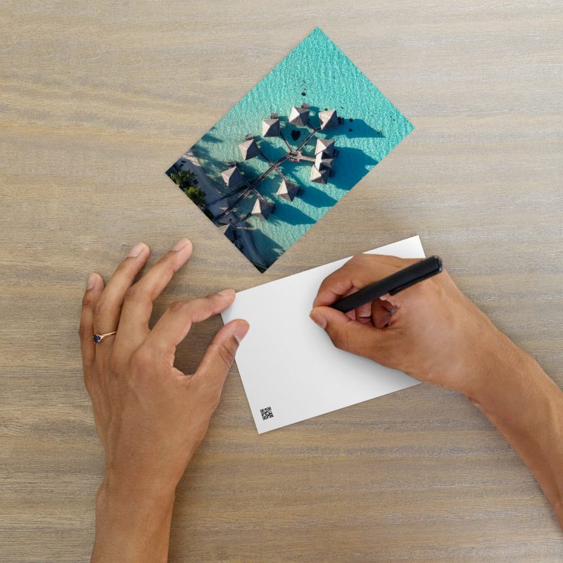Carte postale standard souvenir de bora bora sur pilotis
