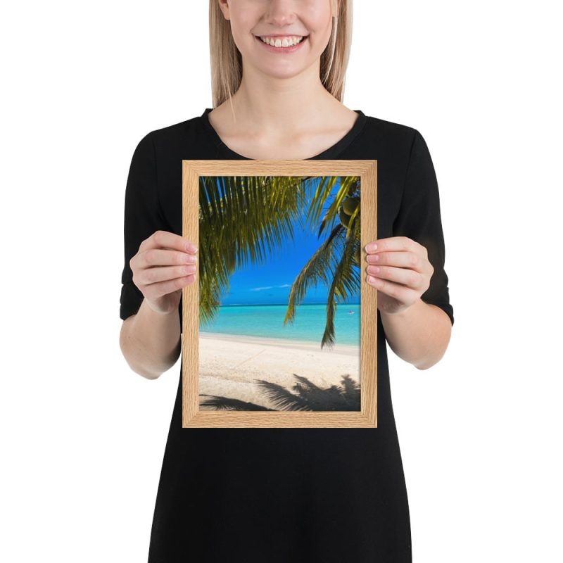 Poster en Papier Mat Encadré souvenir coins de paradis