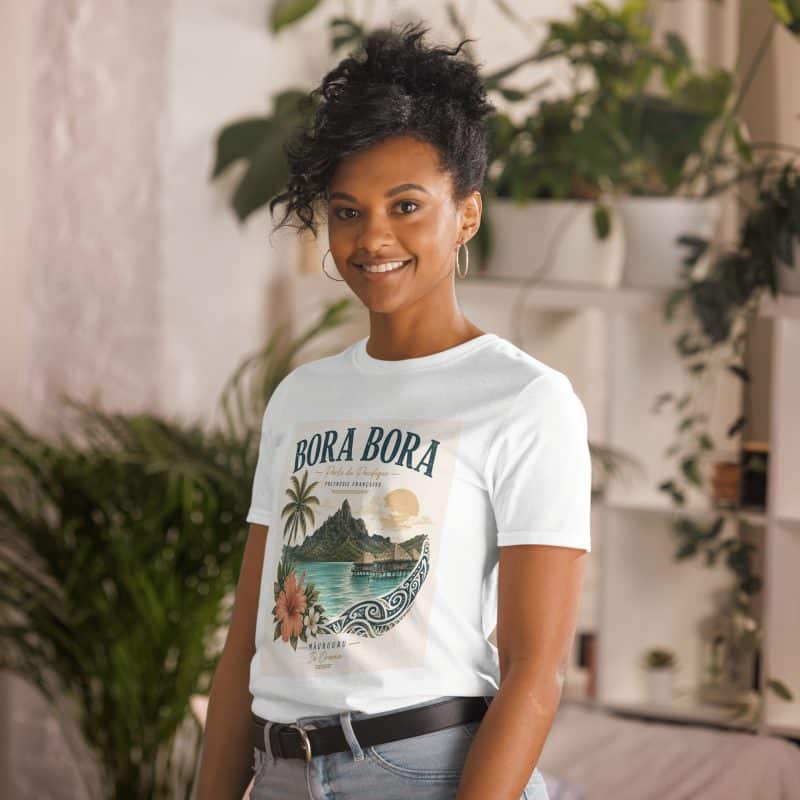 T-shirt Unisexe à Manches Courtes Bora bora