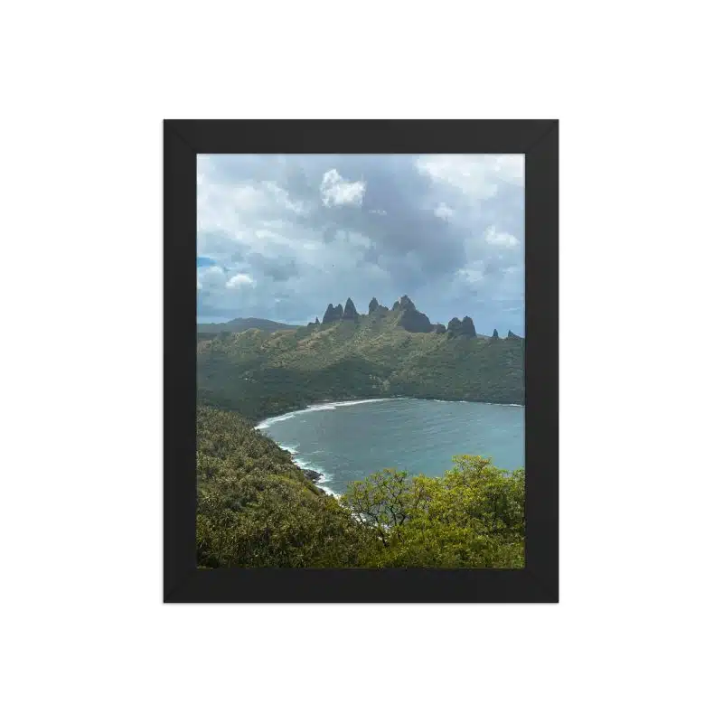Poster encadré « Évasion à Nuku Hiva »