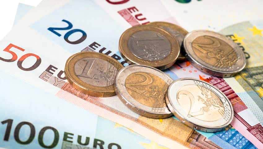 Billets et pièces en euros